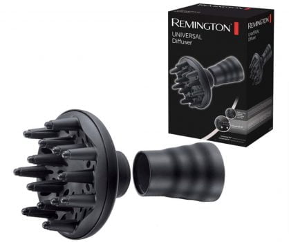 Remington Diffusor Universal Aufsatz Locken und Volumen mit Silikon Adapter für fast alle Haartr