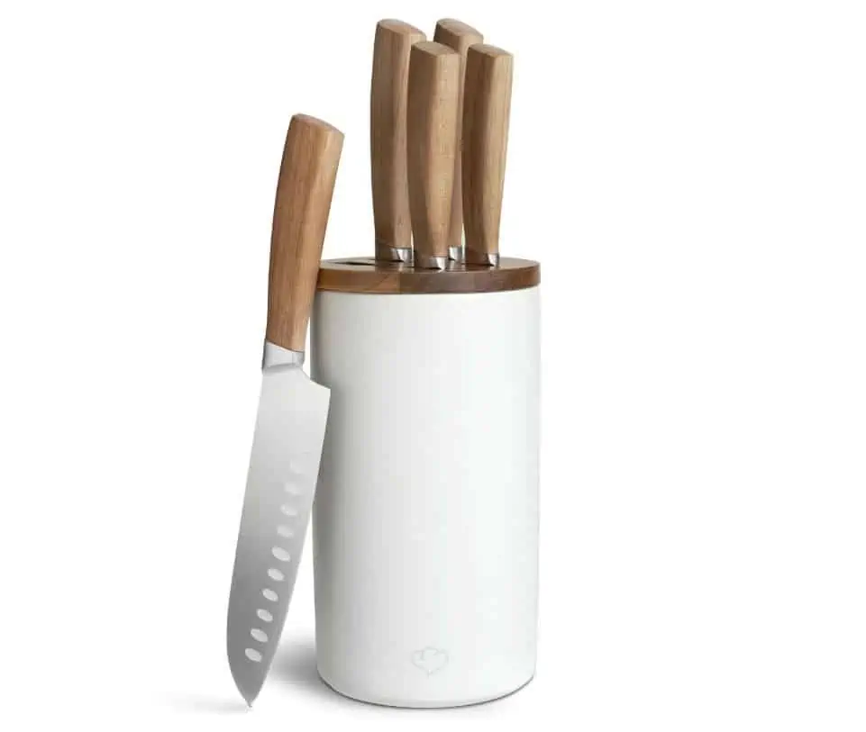 SPRINGLANE Keramik Messerblock (6-tlg., Akazienholzeinsatz) für 45,12 € inkl. Versand statt 64,90 €