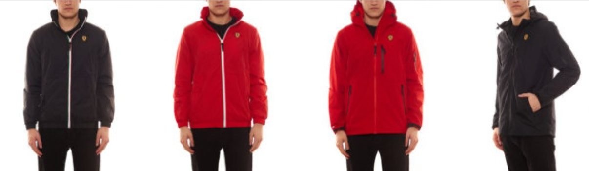 Scuderia Ferrari Herren Windbreaker Regen Jacke mit Kapuze e1661788492491