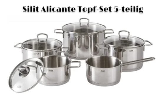 Silit Alicante Topf Set 5 teilig e1660375874391