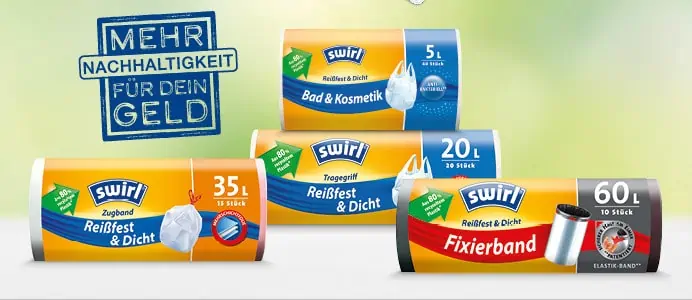Gratis Testen: Swirl Produkte (GzG) z.B.: Öko-Müllbeutel, Duft-Müllbeutel
