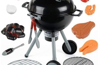 Theo Klein 9401 Weber Kugelgrill Premium mit Licht und Sound   Mit Grillzubehör   Feuerzeug mit Magn