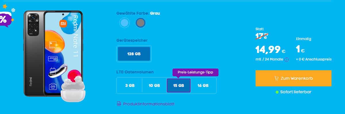 Xiaomi Redmi Note 11 Guenstig Mit Vertrag Kaufen Blau 1