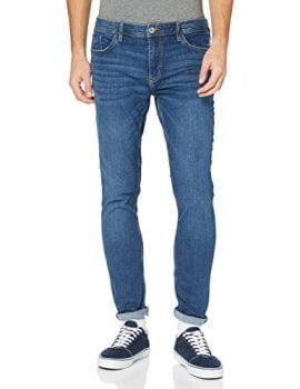 edc by esprit herren basic met organisch katoen jeans 902blue medium wash