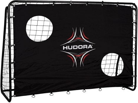 hudora fussballtor freekick mit torwand schwarz