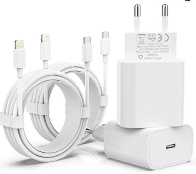 20W USB C Ladegeraet 4 Pack iPhone Ladegeraet und iPhone Ladekabel USB C Netzteil PD 3 0 Schnellladekabel iPhone