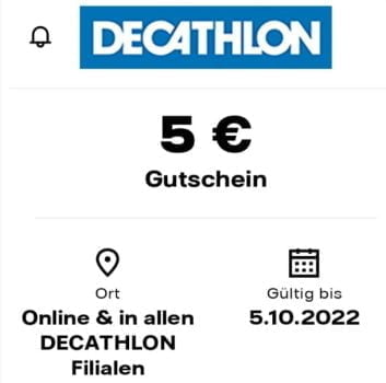 500E Decathlon Gutschein ohne MBW in der Vattenfall My Highlights App