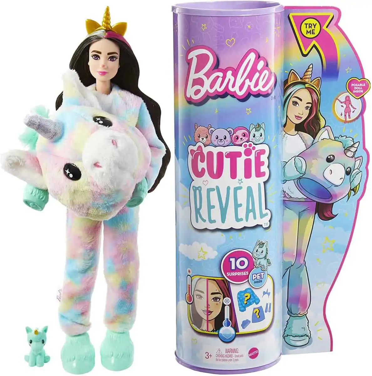 Barbie HJL58 – Cutie Reveal Puppe mit Einhorn-Kostüm für 21,99 € [Prime] statt 30,81 €