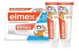 Amazon.de  elmex Kinder Zahnpasta Doppelpack 2 x 50 ml Zahncreme für Kinder von 2 6 Jahren mit