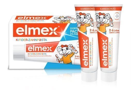 Amazon.de  elmex Kinder Zahnpasta Doppelpack 2 x 50 ml Zahncreme für Kinder von 2 6 Jahren mit