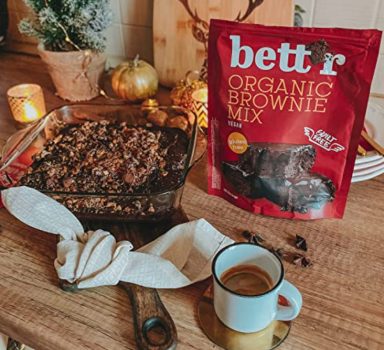 Bett r Organic Brownie Mix Bio Vegane Gluten free Brownies Mit Reichhaltigem Kakaogeschmack 6 x 400g jeweils 15 Portionen Amazon de Lebensmittel Getränke