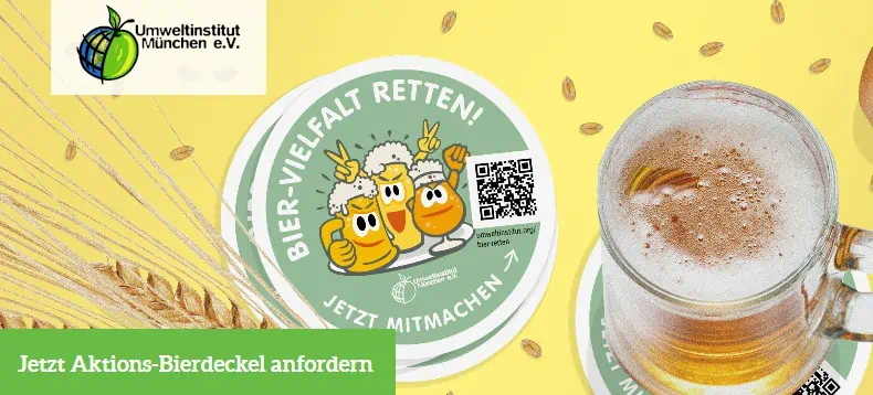 Gratis 🍻 Bierdeckel „Biervielfalt retten“ bestellen bis zu 250 Stück