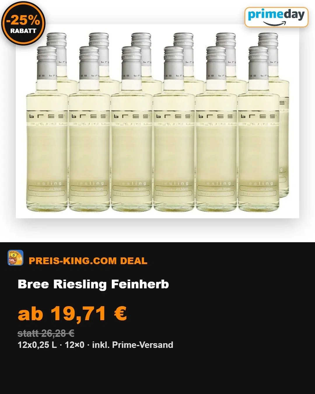 Bree Riesling Feinherb (12 x 0.25 l)