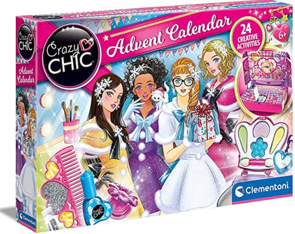 Clementoni 18673 Crazy Chic – Adventskalender Wunderschöner Weihnachtskalender Hinter Jedem Türchen Eine Überraschung Kalender Mit Schmuck Make Up Tattoos Amazon De Spielzeug