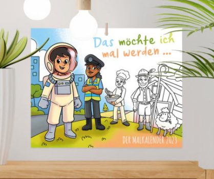 Der neue Kinder Malkalender fuer 2023 Heukelbach Shop