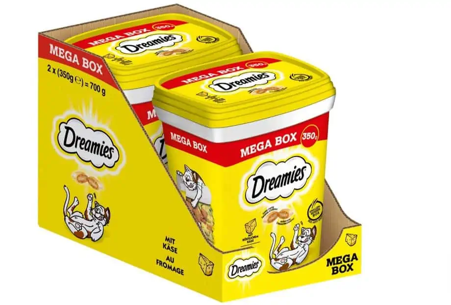Dreamies Mix Katzensnacks mit Käse-Geschmack – Außen knusprig & innen cremig – 2 x 350g ab 8,72 € inkl. Prime-Versand (statt 11,98 €)