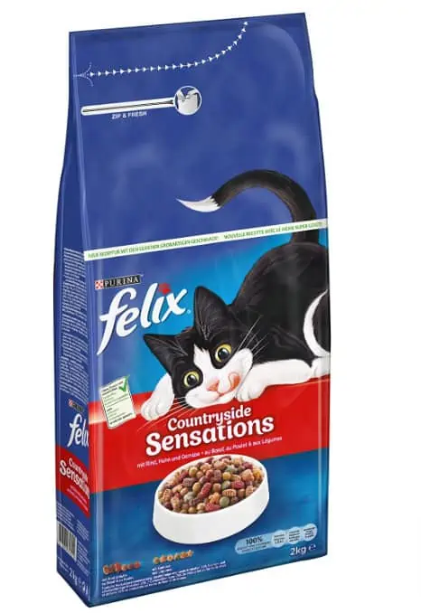 FELIX Countryside Sensations Katzenfutter trocken, mit Rind und Huhn, 6er Pack (6 x 2kg) ab 26,36 € inkl. Prime-Versand (statt 37,74 €)