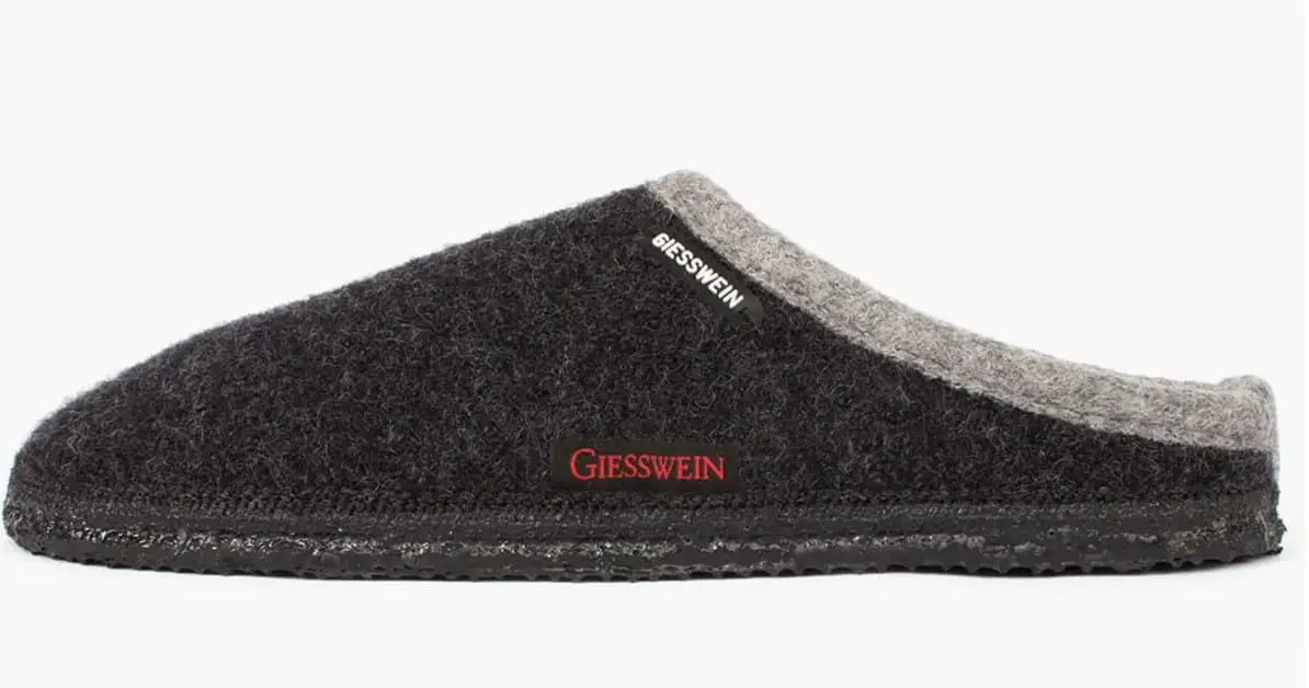 GIESSWEIN Unisex Dannheim Hausschuhe Anthrazit für 24,99 € inkl. Prime-Versand (statt 37,90 €)