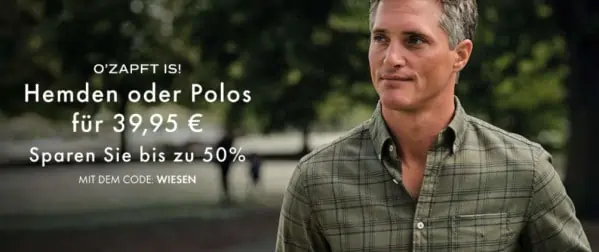 Charles Tyrwhitt: Alle Hemden oder Poloshirts für 39,95 € zzgl. Versand