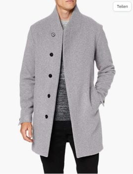 JACK JONES Herren JJECOLLUM Wool Coat STS Jacke Light Grey Melange XL Amazon de Bekleidung