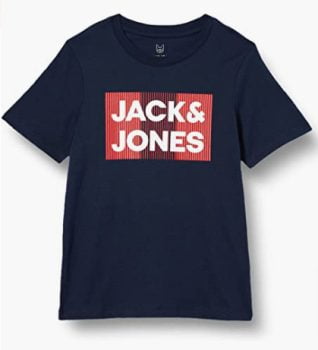 Jack Jones Junior Herren JJECORP Logo Tee SS Crew Neck NOOS JR T Shirt Navy Blazer Detail Play 176 Amazon de Bekleidung