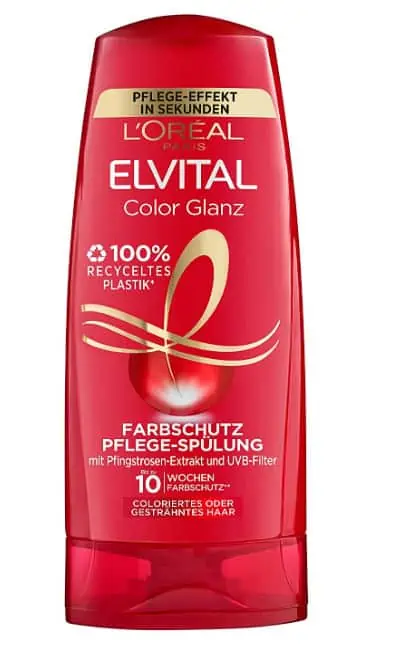 L’Oréal Paris Elvital Farbschutz Conditioner für coloriertes oder gesträhntes Haar, Color Glanz Spülung, 6 x 250 ml ab 13,99 € inkl. Prime-Versand