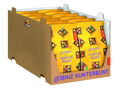 LEIBNIZ Kunterbunt Choco 12er Pack Keks mit bunten Schokolinsen 12 x 150 g Amazon de Lebensmittel Getraenke