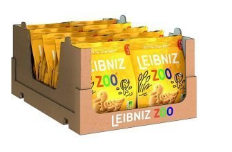 LEIBNIZ ZOO 30 Zucker 12er Pack Zuckerreduzierter Butterkeks in Tierform 12 x 125 g Amazon de Lebensmittel Getraenke