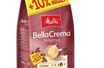 Melitta Ganze Kaffeebohnen 100 Arabica starkes Aroma intensiver Geschmack Stärke 4 BellaCrema