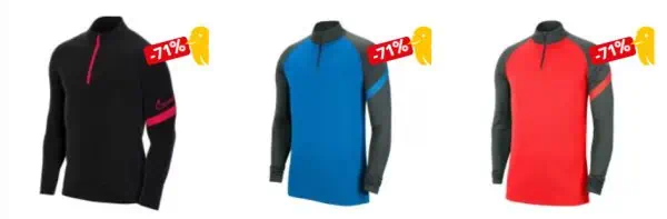 Nike Academy Pro Drill Top Herren Sportoberteil (3 Farben, Gr. S bis XXL) für je 16,27 € inkl. Versand