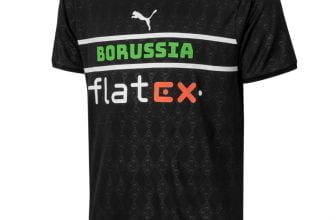 PUMA Borussia Mönchengladbach Trikot 3rd mit Sponsor 2021 2022 Schwarz Grün F03 Fan Shop