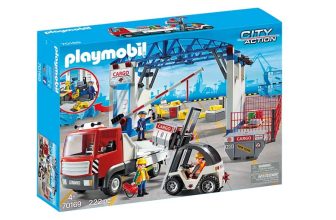 Playmobil 70169 Cargo Halle mit Transportfahrzeugen