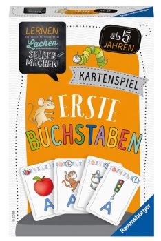 Ravensburger 80659 Lernen Lachen Selbermachen Erste Buchstaben Kinderspiel fuer 2 4 Spieler Lernspiel ab 5 Jahren Kartenspiel Amazon de Spielzeug