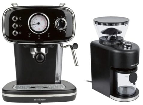 SILVERCREST Espressomaschine SEMS 1100 B2 Kaffeemühl…