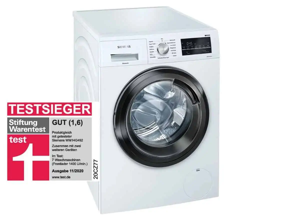 Siemens Waschmaschine WM14G400 (8 kg) für 483,90 € inkl. Versand statt 588,00 €