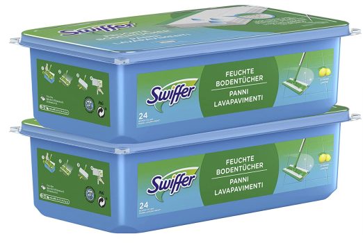 Swiffer Bodenwischer Feuchte Bodentücher 48 Tücher Wischer ideal gegen Staub Tierhaare Allergen