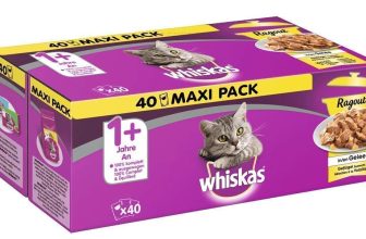 Whiskas 1 Katzennassfutter Ragout – Gefluegel Auswahl in Gelee – Hochwertiges Feuchtfutter im Portionsbeutel fuer Katzen ab 1 Jahr – Katzenfutter – Vorratspack 40 x 85g Amazon de Haustier