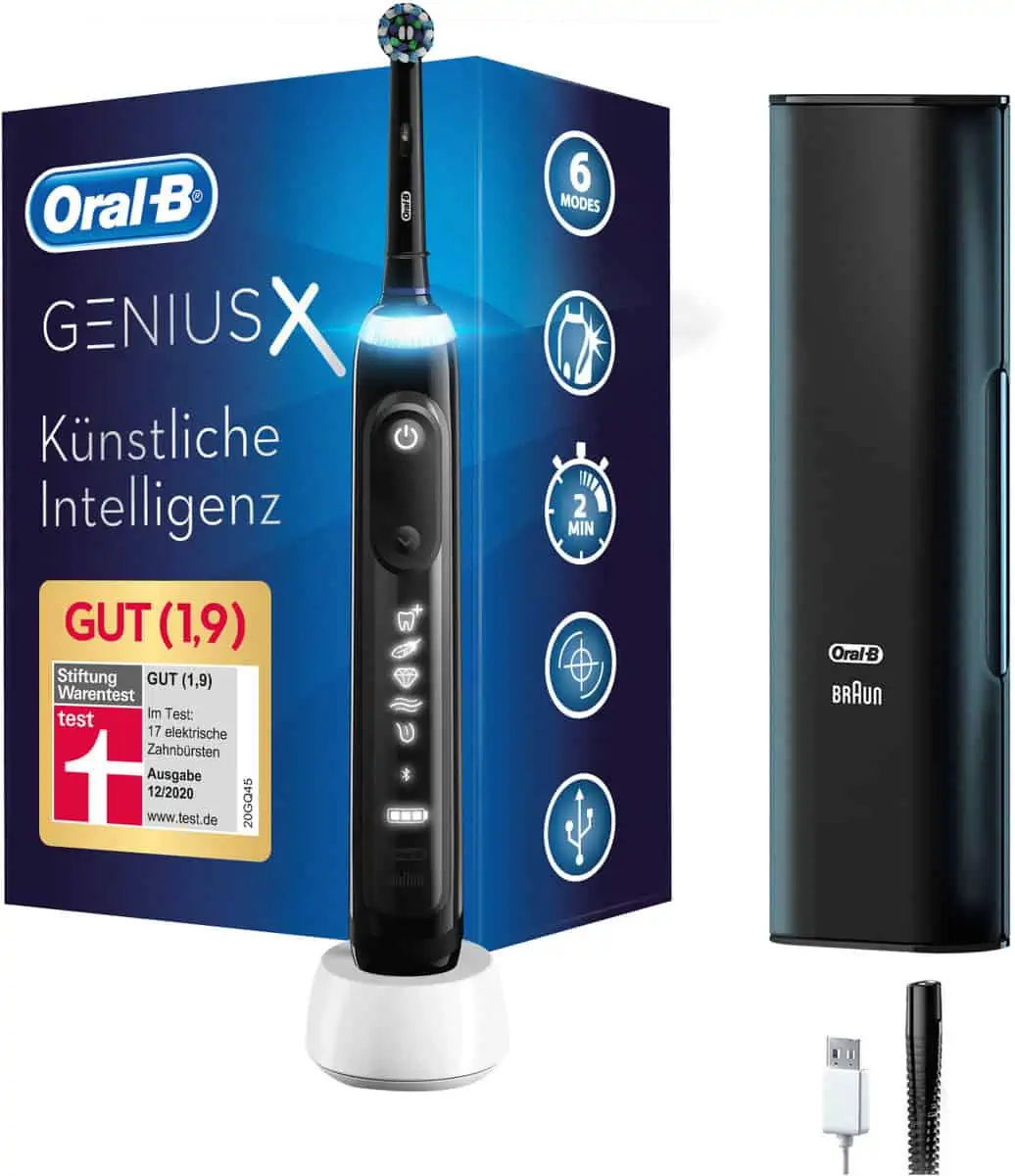 Oral-B Genius X 20000 D706.515 Elektrische Zahnbürste (Rotierend/Oszilierend/Pulsieren Schwarz) für 129,00 € inkl. Versand statt 226,63 €