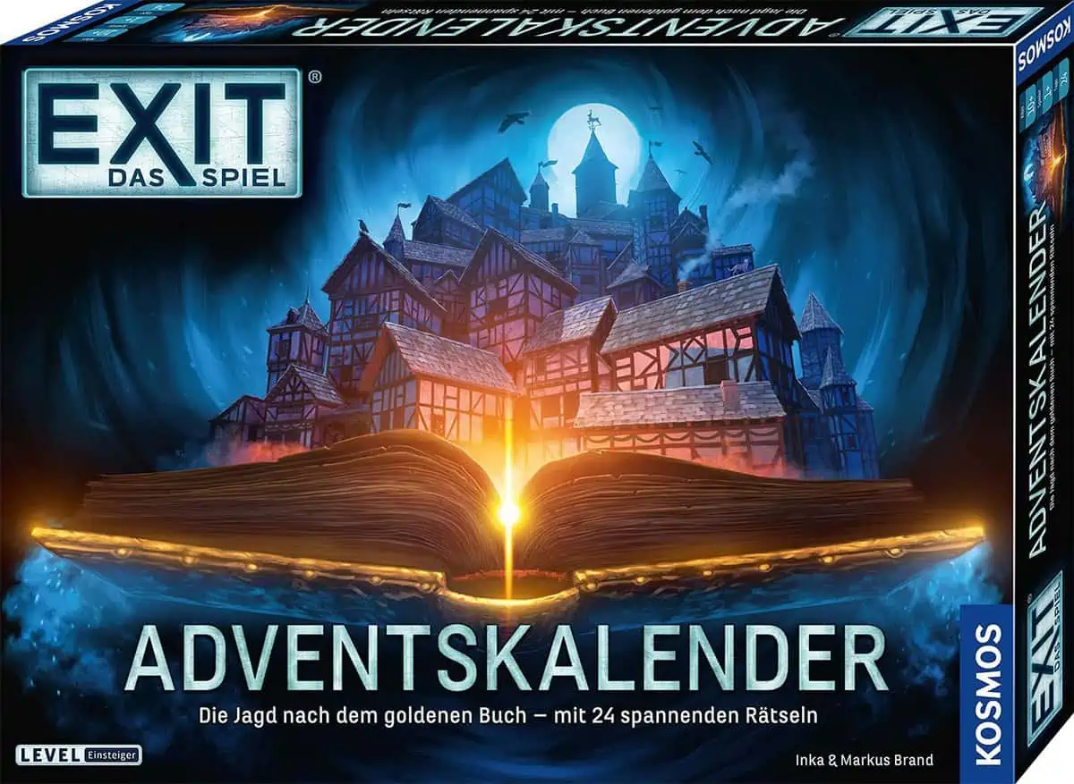 KOSMOS 681951 Exit Adventskalender – Die Jagd nach dem Goldenen Buch (2021) mit 24 spannenden Rätseln für 23,74 € [Prime] statt 28,94 €