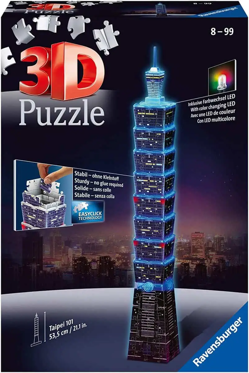 Ravensburger 3D Puzzle 11149 – Taipei 101 bei Nacht (234 Teile) für 22,21 € inkl. Versand statt 29,50 €