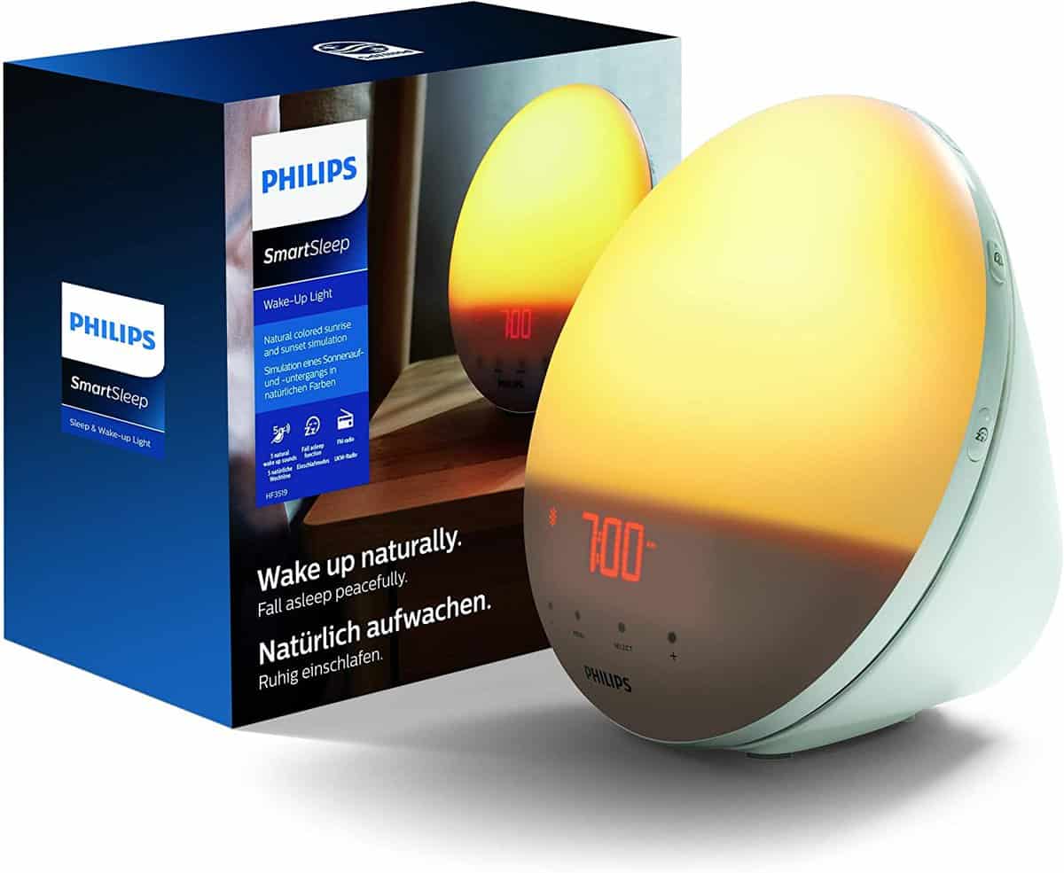 Philips Hf3519/01 Wake-Up Light (Sonnenaufgangfunktion, Digitales Fm Radio, Tageslichtwecker) 