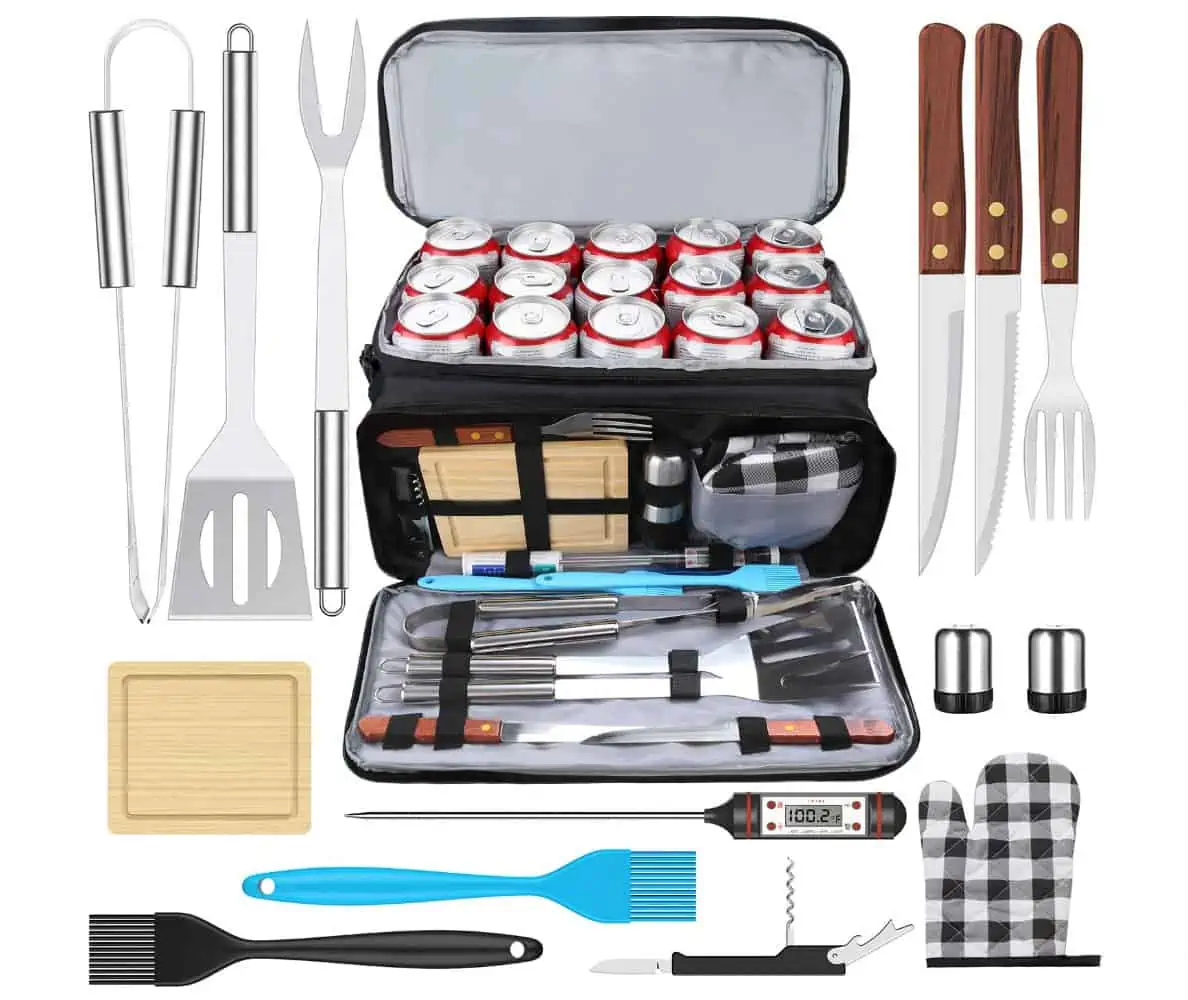AISITIN Grillbesteck Grill Set Geschenke für Männer Grillzubehör Grillkoffer für 19,99 € inkl. Prime-Versand (statt 39,99 €)