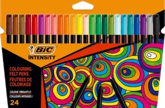 BIC Intensity Filzstifte, zum Malen für Erwachsene und Kinder, in 24 auswaschbaren Farben