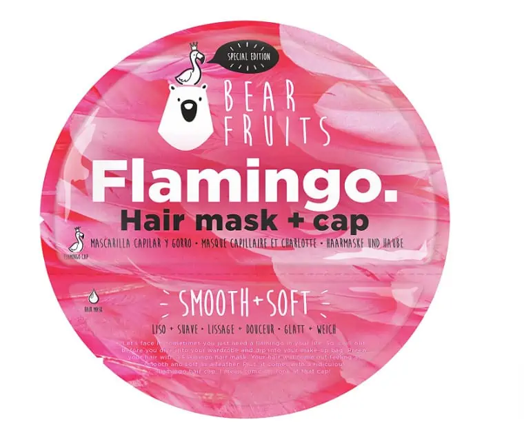 Bear Fruits Flamingo Glatt + Weich Haarmaske mit wiederverwendbarer Haube, 20ml ab 4,49 € inkl. Prime-Versand (statt 6,95 €)