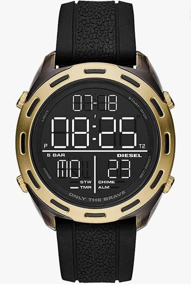 Diesel Herren Crusher Digital 46 Mm Gehäusegrösse Nylonuhr Amazon.de Fashion