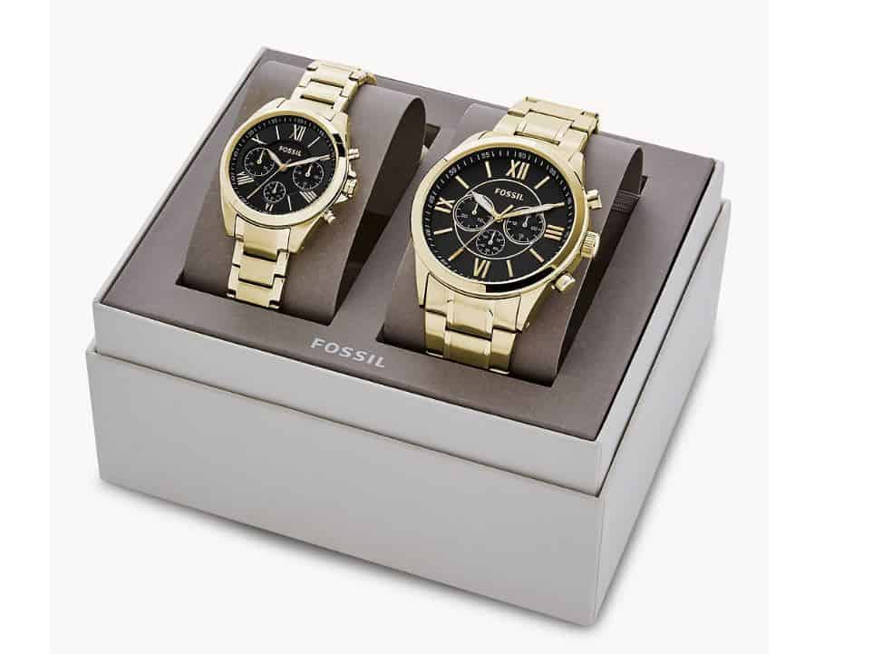 Fossil Geschenkset Uhren His And Hers Chronograph