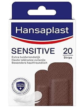 Hansaplast Sensitive Hautton Pflaster dark 20 Strips hautfreundliche und hypoallergene Wundpflast