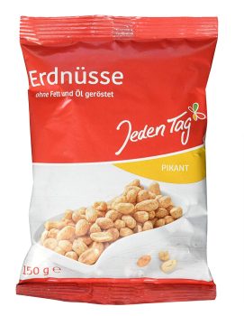 Jeden Tag Erdnüsse Pikant ohne Fett 150g   Amazon.de  Lebensmittel Getränke