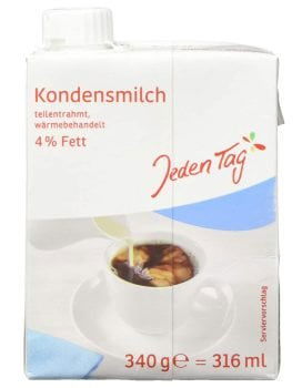 Jeden Tag Kondensmilch 4 prozent ohne Gentechnik Packung 340 g   Amazon.de  Lebensmittel Getränke 1