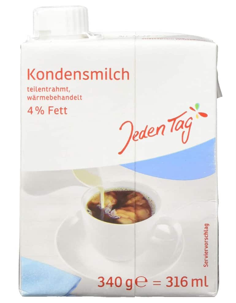 Jeden Tag Kondensmilch 4 Prozent Ohne Gentechnik Packung 340 G Amazon.de Lebensmittel Getränke 1